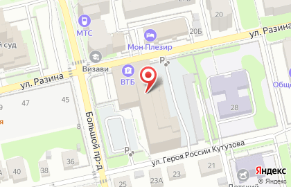 Детский центр Мозаика на улице Разина на карте