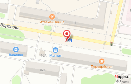 Киоск фастфудной продукции на улице Воронова на карте