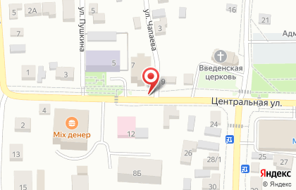 Банкомат СберБанк на Центральной улице, 7 на карте