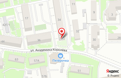 Салон красоты Астра на улице Академика Королёва на карте
