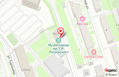 Банкомат ВТБ на улице Тургенева на карте