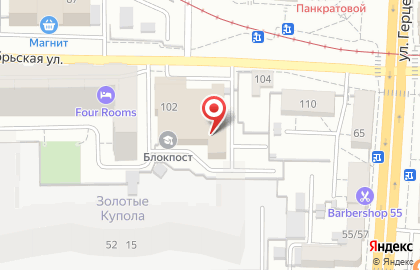 Блокпост на Октябрьской улице на карте