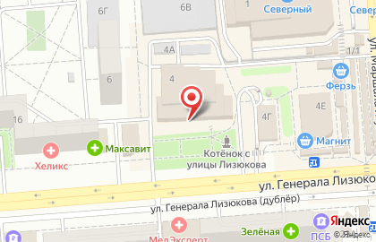 Супермаркет цифровой и бытовой техники DNS на улице Генерала Лизюкова, 4 на карте
