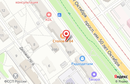 Служба доставки еды Osaka в Ленинском районе на карте