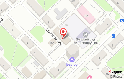 Кстовская местная организация Всероссийское общество слепых в Советском переулке на карте