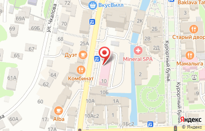 Городская поликлиника №1 города-курорта Кисловодска на карте