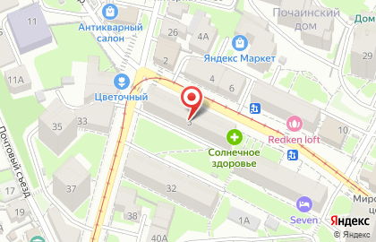 Цветочный магазин на улице Добролюбова на карте