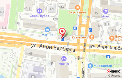 Оператор связи МегаФон на улице Анри Барбюса на карте