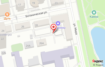 Автостоянка на Ботанической, 28а на карте