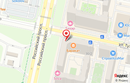 Винотека Стрижамент на улице Тухачевского на карте