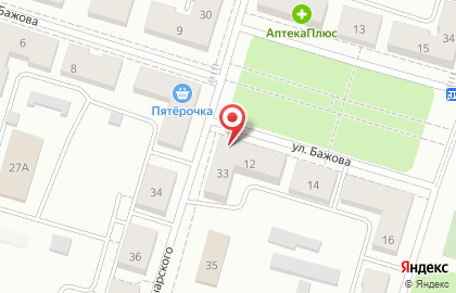 Участковый пункт полиции на улице Бажова на карте