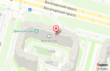 Многофункциональный центр государственных и муниципальных услуг Мои документы на Богатырском проспекте на карте