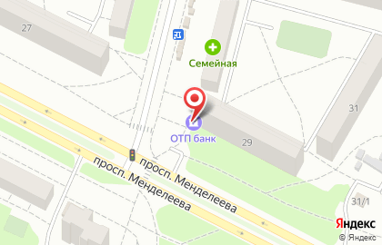 ОТП банк на проспекте Менделеева на карте