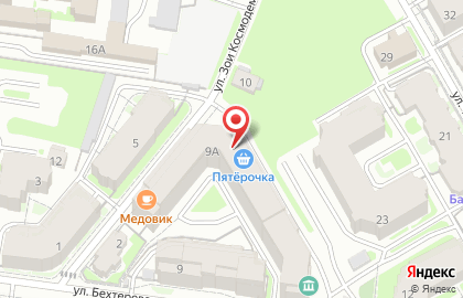 Супермаркет Пятёрочка в Вахитовском районе на карте