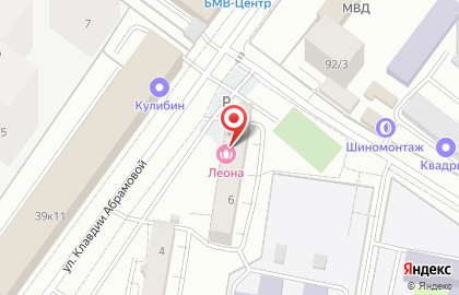 Салон красоты Леона в Октябрьском районе на карте