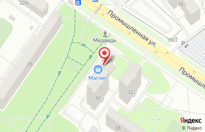 Супермаркет Магнит на Промышленной улице, 30а на карте