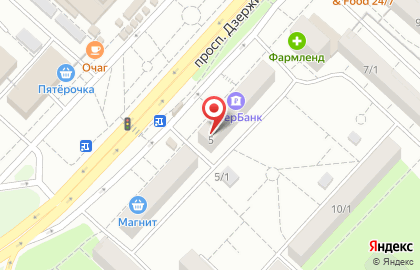 Поволжский банк Сбербанка России на проспекте Дзержинского на карте