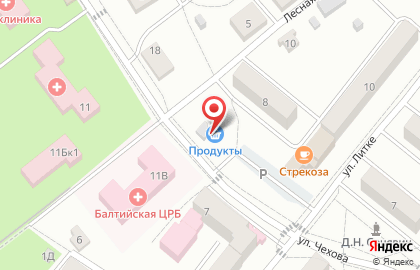 Продуктовый магазин в Калининграде на карте