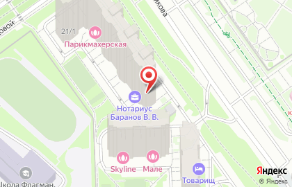 Нотариус Баранов В.В. на проспекте Мельникова на карте