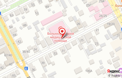 Городская больница скорой медицинской помощи на Красноармейской улице в Новочеркасске на карте