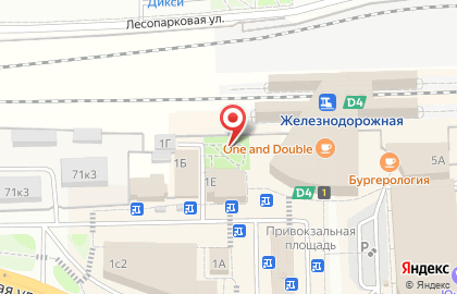 Супермаркет Да! на Привокзальной площади на карте