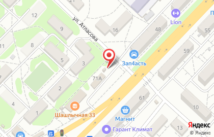 Шиномонтажная мастерская в Краснооктябрьском районе на карте