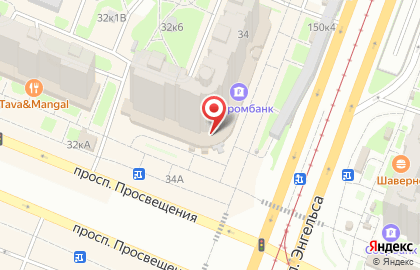 Рюмочная У Гоши на проспекте Просвещения на карте