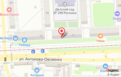Парикмахерская для Всей Семьи на улице Антонова-Овсеенко на карте