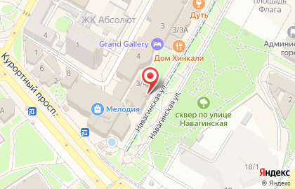 Кристи на Навагинской улице на карте