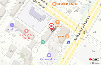 Служба доставки готовых обедов Testoff в Советском районе на карте