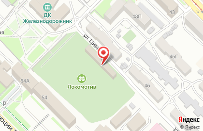 Локомотив в Железнодорожном районе на карте