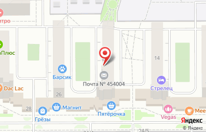 Почтовое отделение №4 на улице Академика Королёва на карте