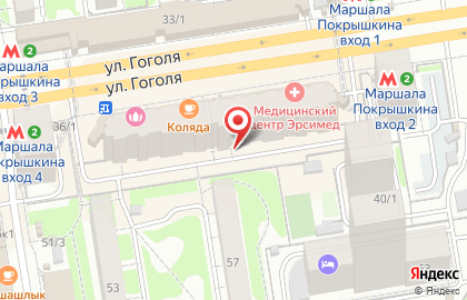 АКБ МОСОБЛБАНК на улице Гоголя на карте