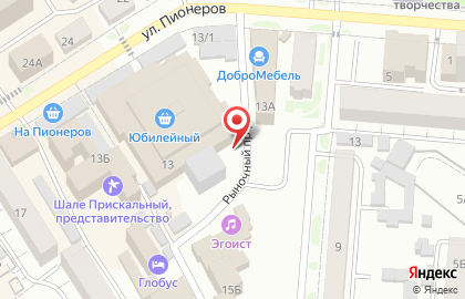 Киоск по продаже фруктов и овощей в Барнауле на карте