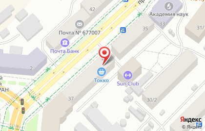 Супермаркет Токко на проспекте Ленина на карте