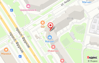 Пиццерия Пиццерия №1 в Фрунзенском районе на карте