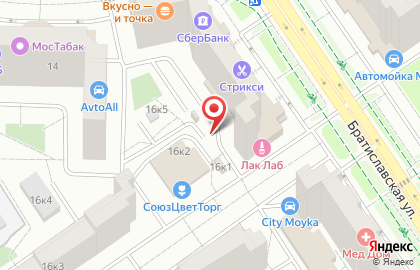 Гаражно-стояночный кооператив На Братиславской 26 на Братиславской улице на карте