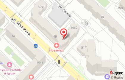 Банкомат Банк Москвы на улице Малыгина на карте