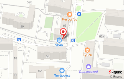 Супермаркет Spar на улице Старшины Дадаева на карте