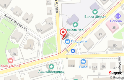 Продовольственный магазин в Центральном районе на карте