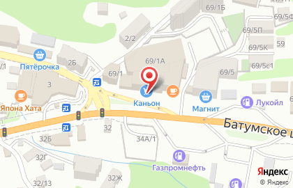 Строймаркет Каньон в Лазаревском районе на карте