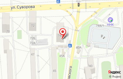 Аптека Дальфарма на улице Суворова, 74 на карте