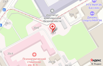 Психиатрическая больница №3 им. В.А. Гиляровского на улице Матросская Тишина на карте