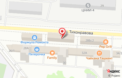 Автошкола Авто-клуб в Юбилейном на улице Тихонравова на карте