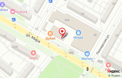 Цветочный рынок на Пионерской улице на карте