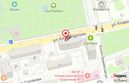 Библиотека №26 на улице Клары Цеткин на карте