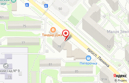Фирменный отдел Роланд Мьюзик на проспекте Ленина на карте