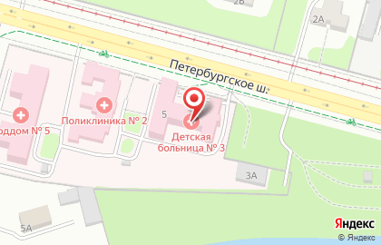 Детская больница №3 на Петербургском шоссе на карте