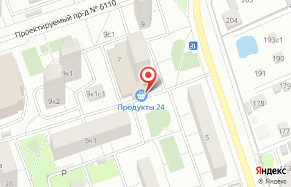 Магазин продуктов в Москве на карте