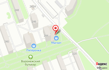 Супермаркет Магнит на Воронежской улице, 244 на карте